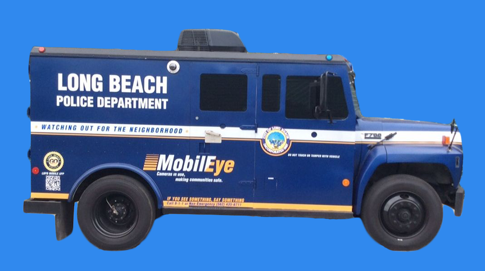 LBPD’s MobilEye vehicle has multiple camera’s and is equipped with an automatic license plate reader.
