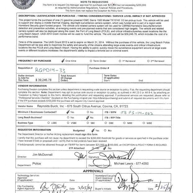 LBPD StrongWatch FOTM Purchase Documents